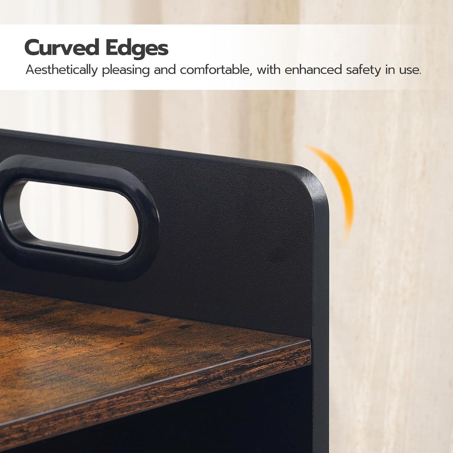 Conjunto de Mesa y Silla HOOBRO para Niños 1-3 Años Marrón Rústico