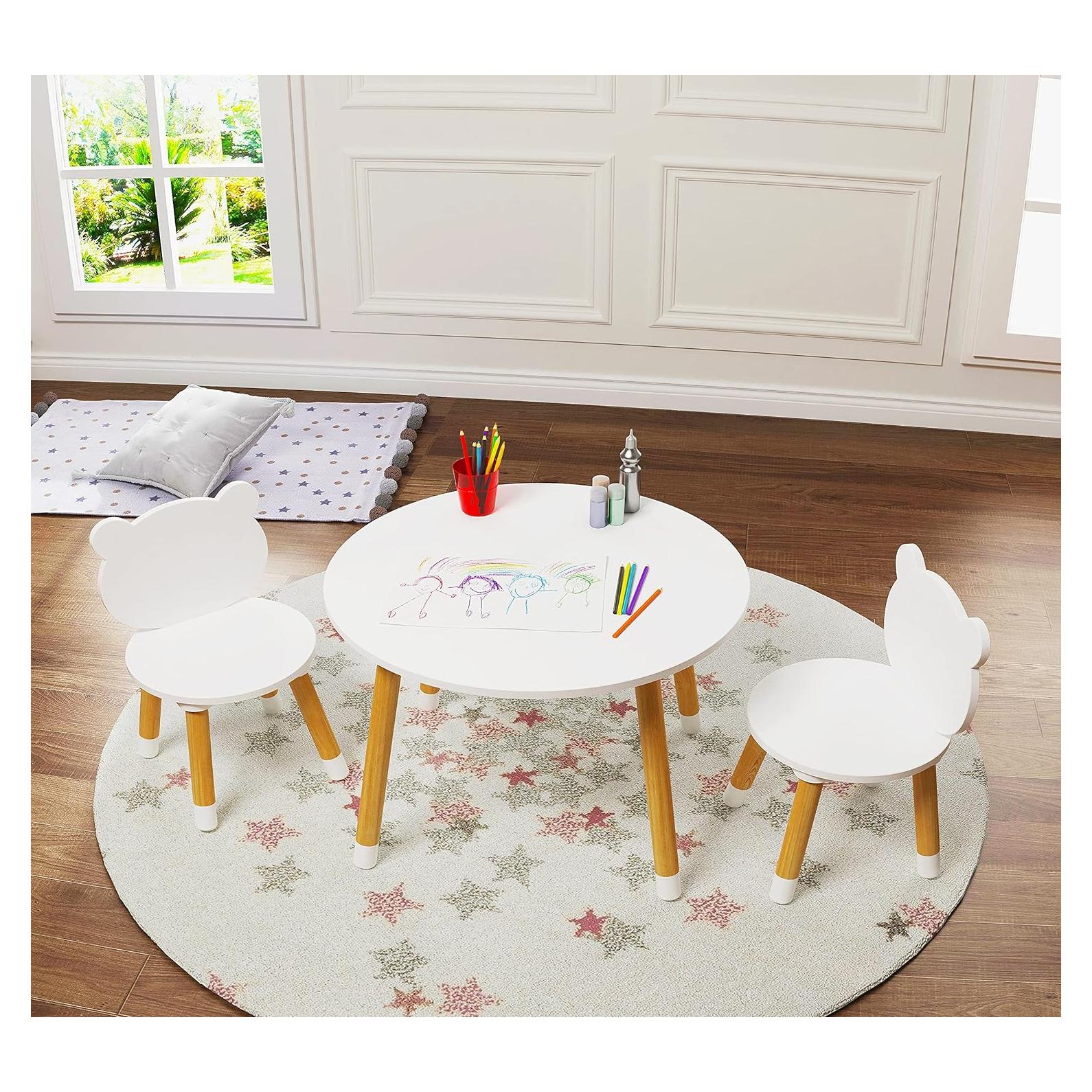 Conjunto Mesa y Sillas de Madera UTEX para Niños - 3 Piezas