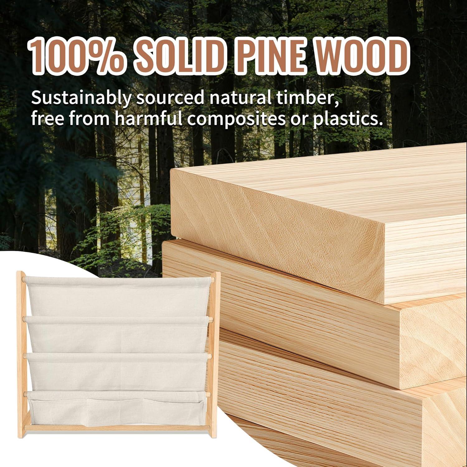 Estantería Montessori Huoyimen para Niños con 3 Cajas de Tela