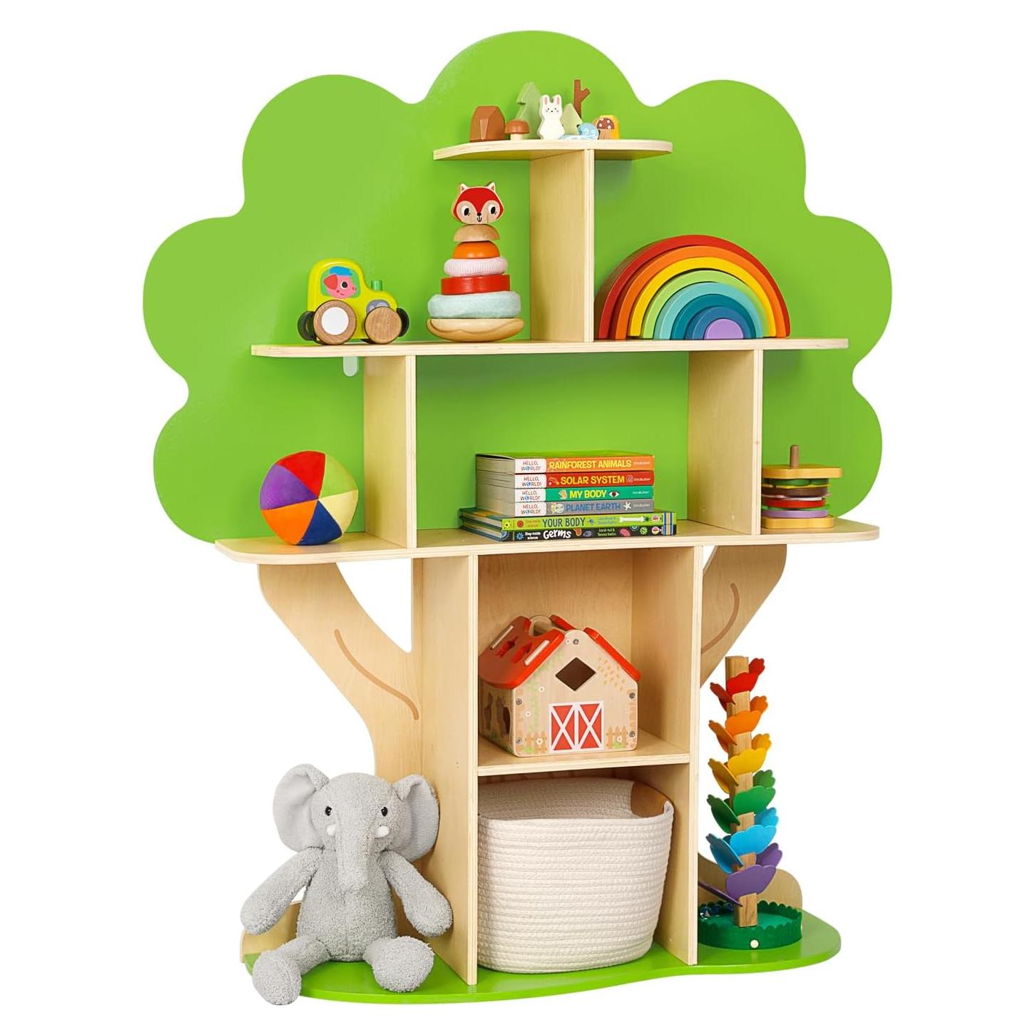 Estantería en forma de árbol OOOK para niños, 10 secciones