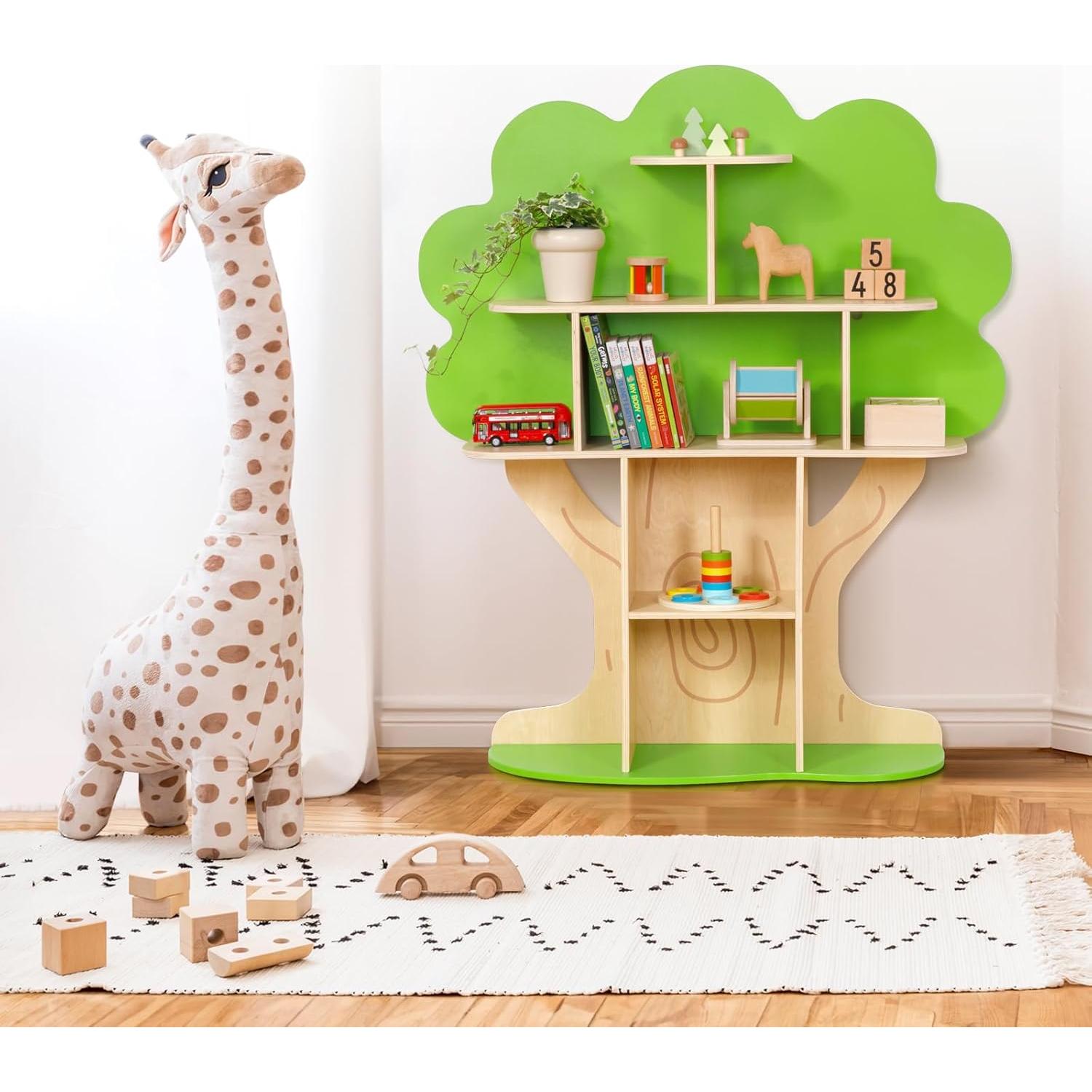 Estantería en forma de árbol OOOK para niños, 10 secciones