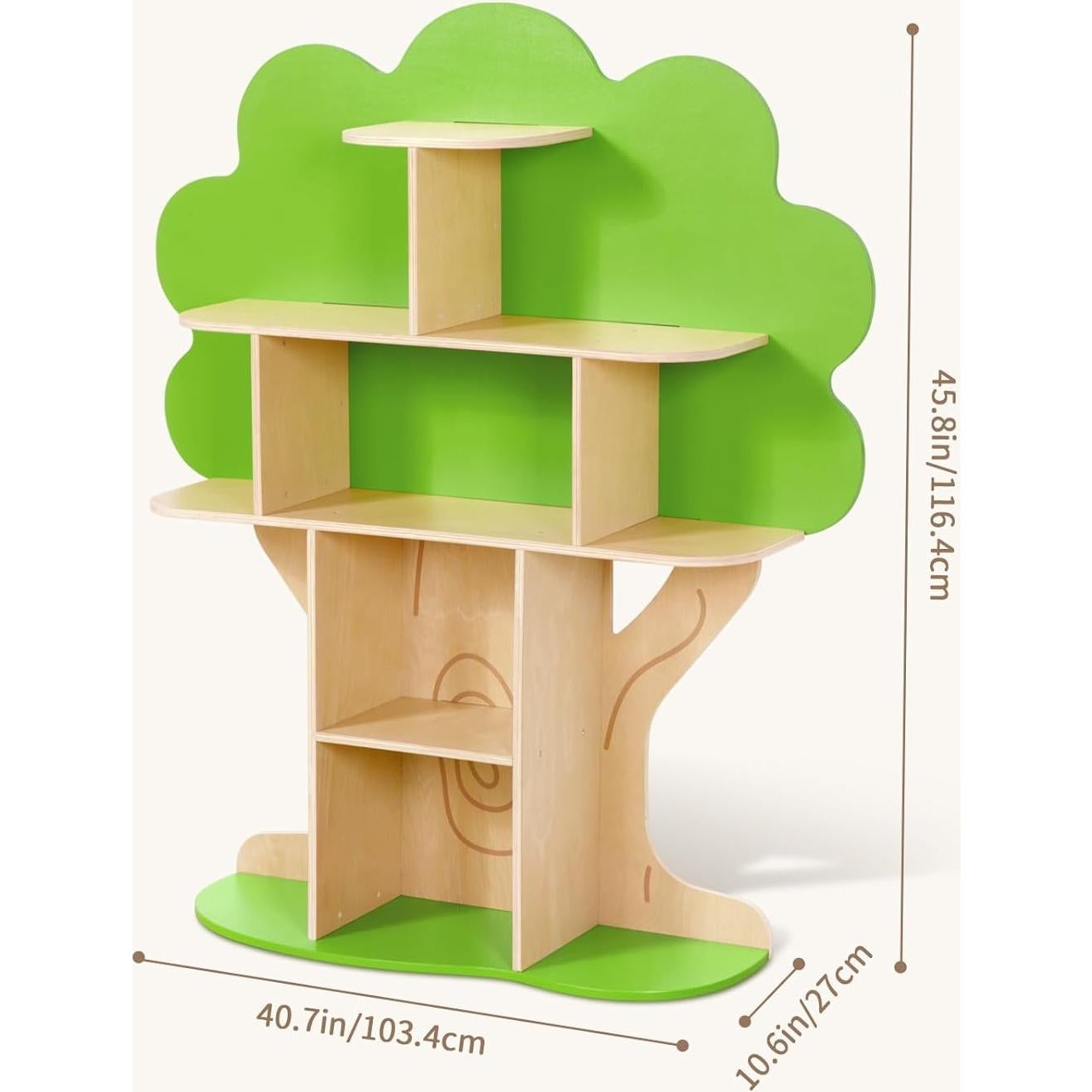 Estantería en forma de árbol OOOK para niños, 10 secciones