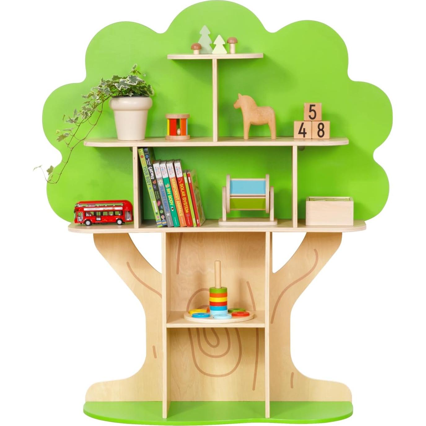 Estantería en forma de árbol OOOK para niños, 10 secciones