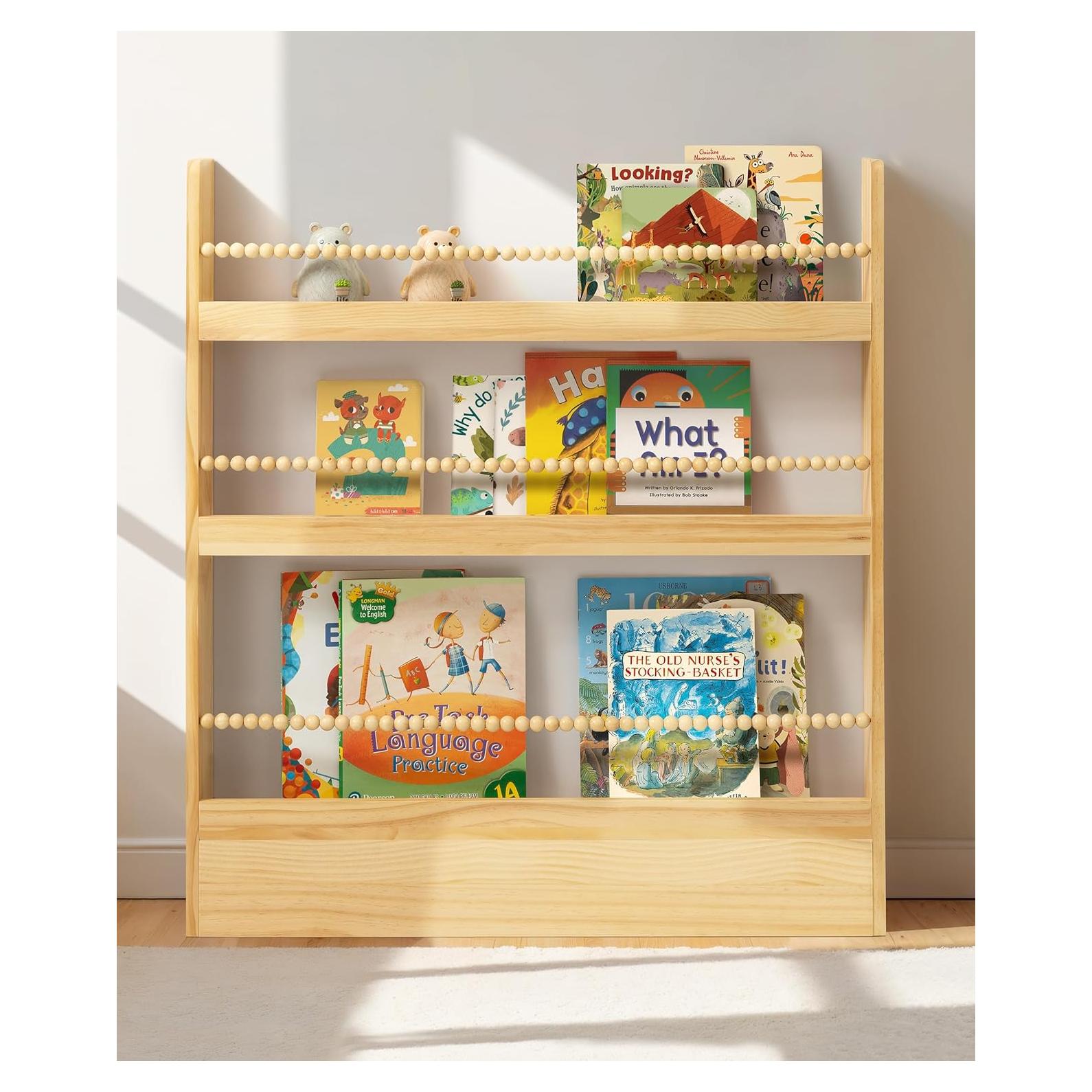 Estantería Infantil Maxpeuvon 80 cm Madera Natural 3 Niveles
