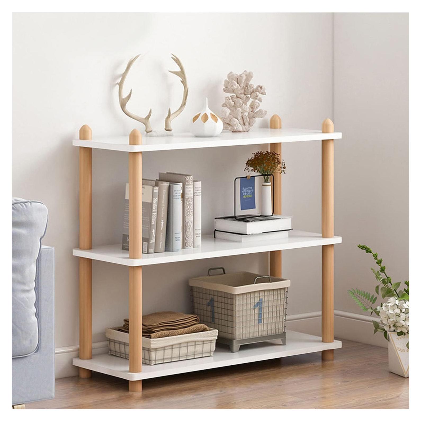 Estante de Madera IOTXY 3 Niveles Blanco Estantería Abierta