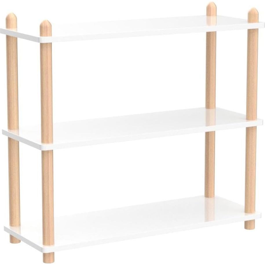 Estante de Madera IOTXY 3 Niveles Blanco Estantería Abierta