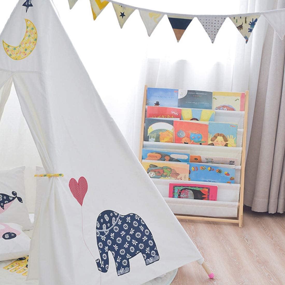 Estante de Libros para Niños Morimoe 75cm Beige 6 Capas