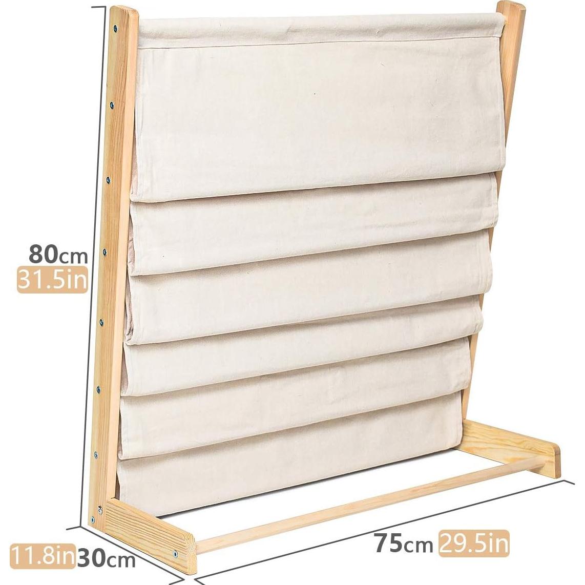 Estante de Libros para Niños Morimoe 75cm Beige 6 Capas