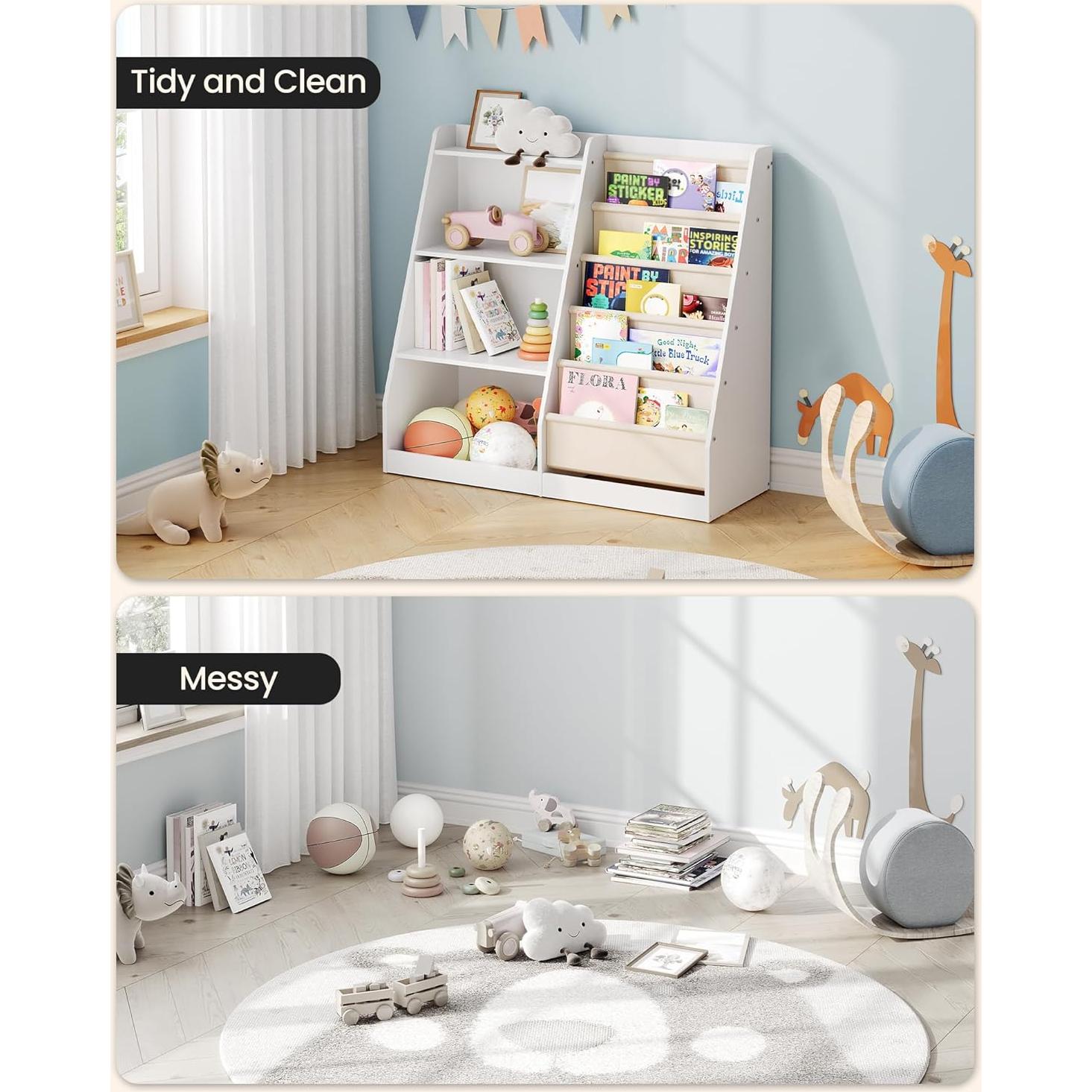 Estantería para Niños CHOEZON 90 cm 6 Capas Almacenamiento Juguetes