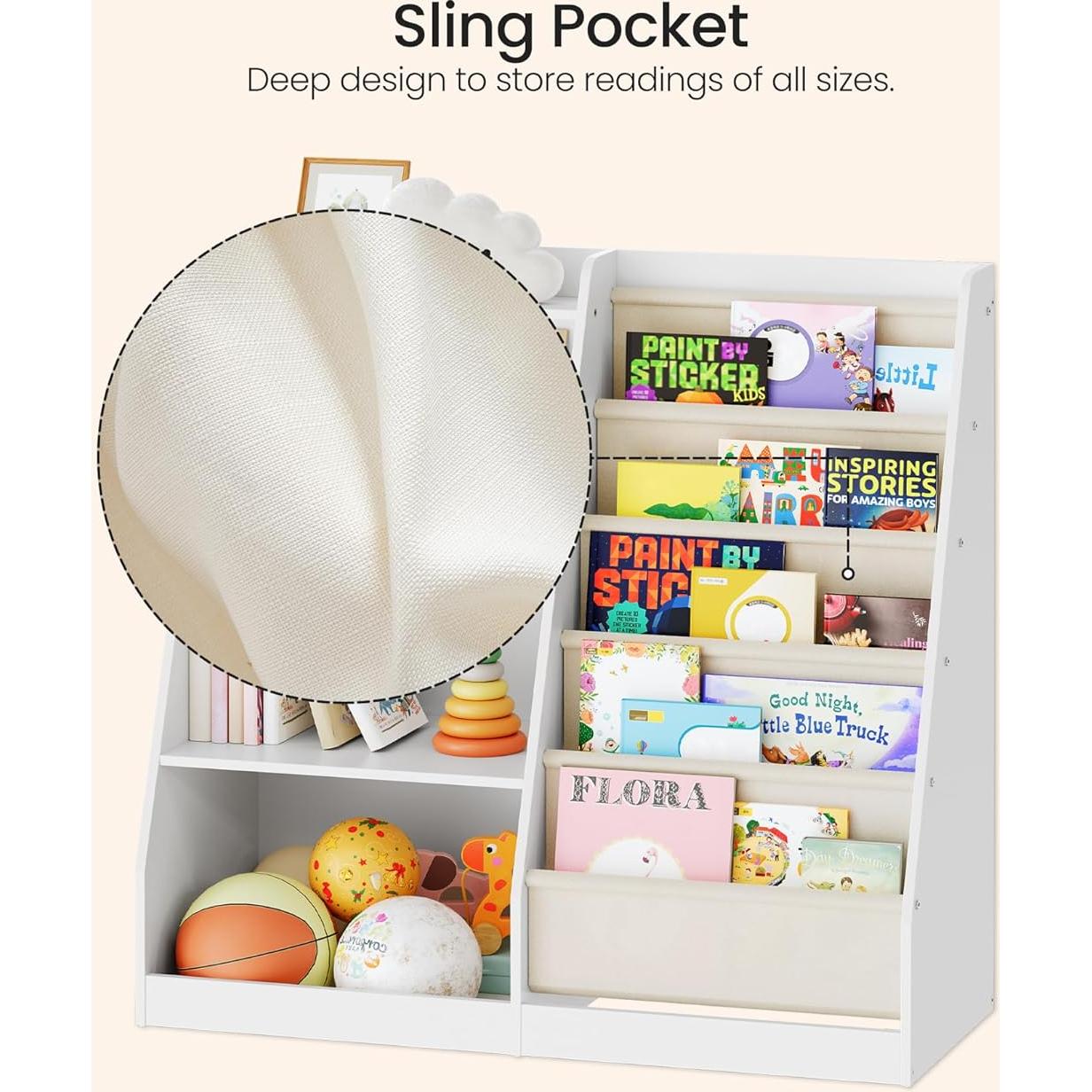 Estantería para Niños CHOEZON 90 cm 6 Capas Almacenamiento Juguetes