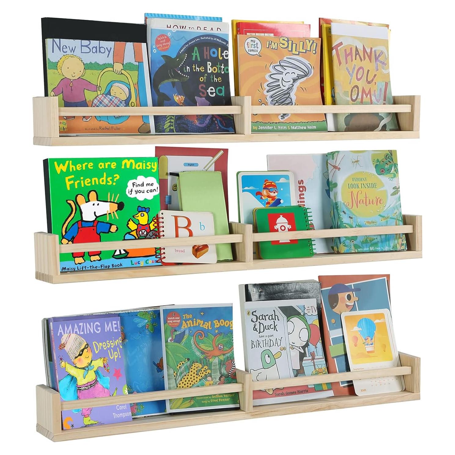 Estanterías Flotantes de Madera Natural Austin Yan - Juego de 3