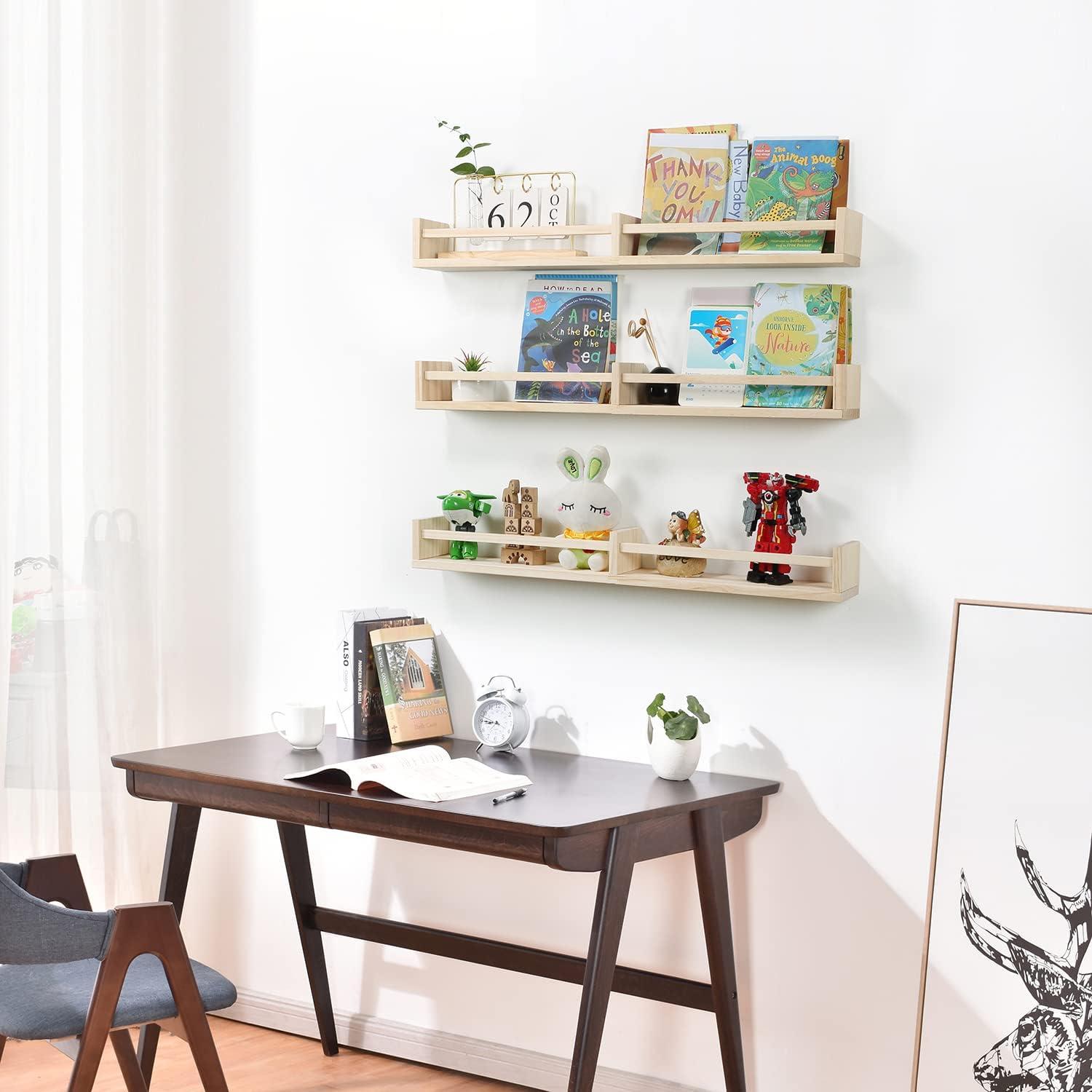 Estanterías Flotantes de Madera Natural Austin Yan - Juego de 3