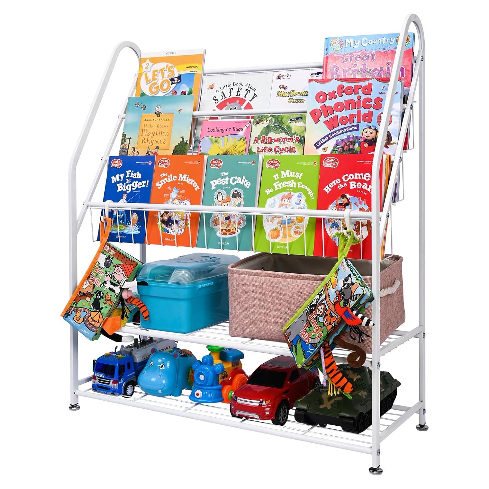 Estantería de Libros Infantil LUWESDE 5 Niveles Metal Blanco