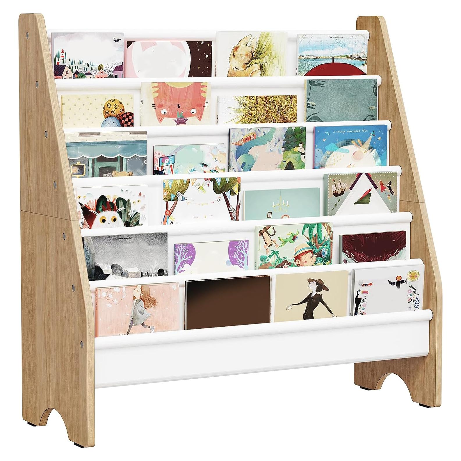 Estantería para Niños CHOEZON 6 Niveles Blanco Natural 80 cm