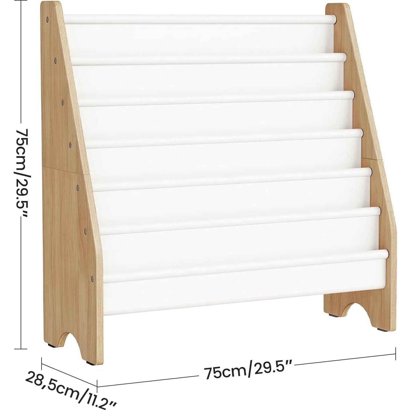 Estantería para Niños CHOEZON 6 Niveles Blanco Natural 80 cm