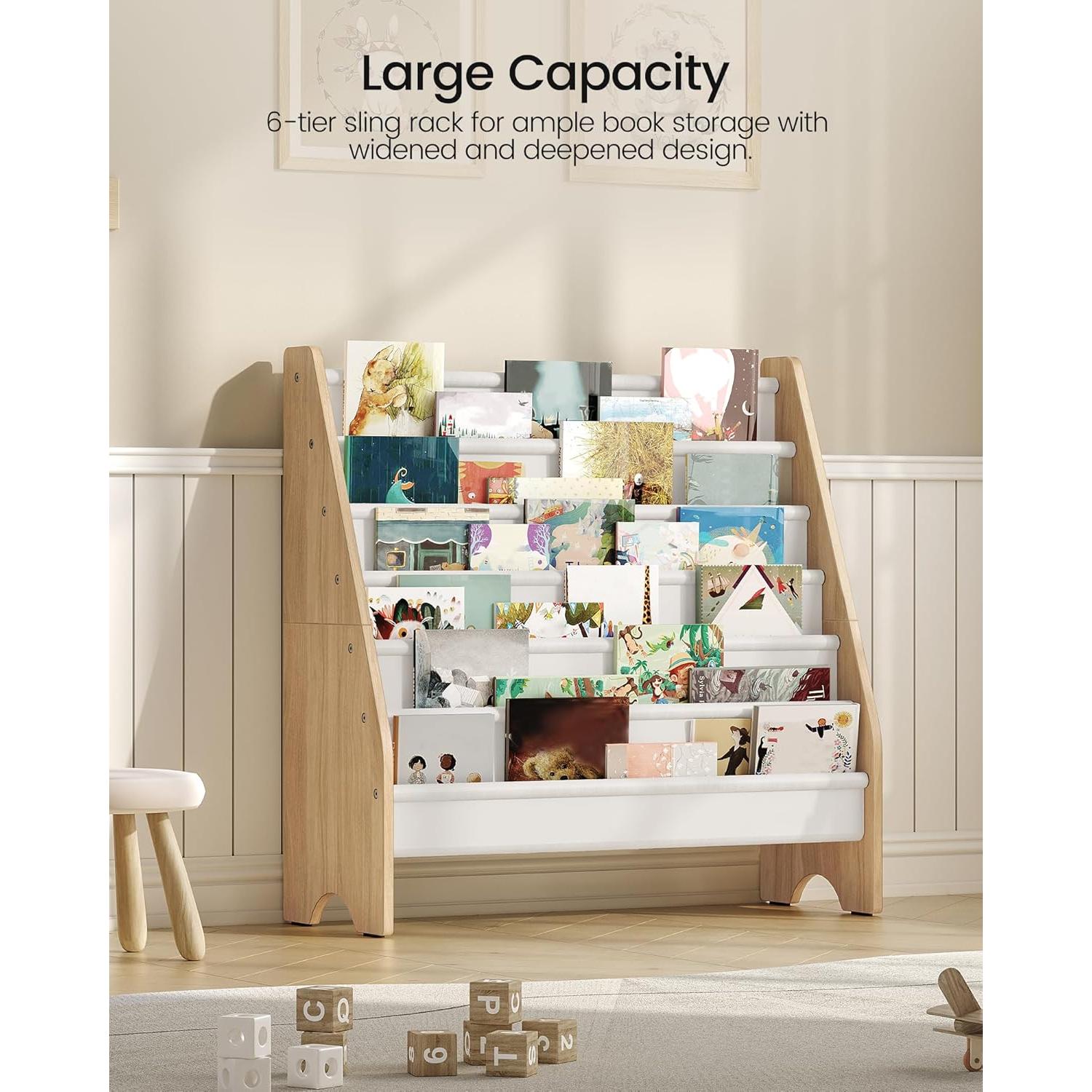 Estantería para Niños CHOEZON 6 Niveles Blanco Natural 80 cm