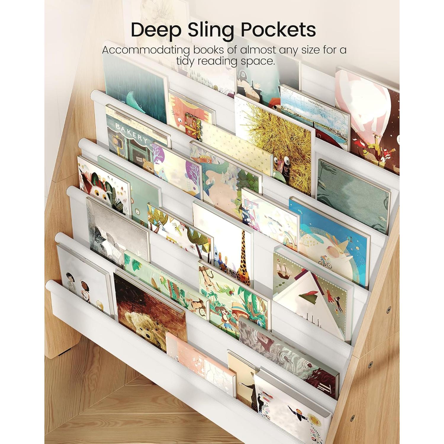 Estantería para Niños CHOEZON 6 Niveles Blanco Natural 80 cm