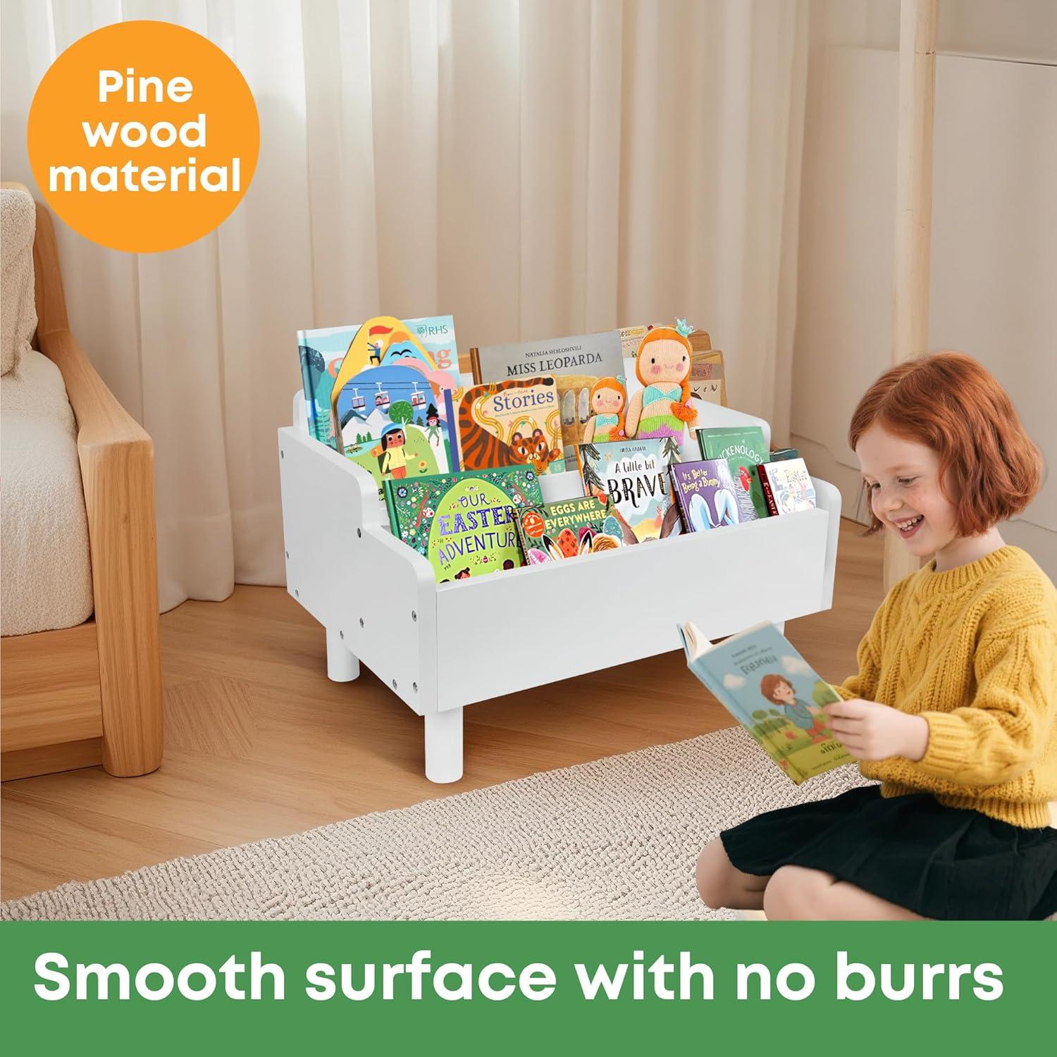 Estantería Montessori PHOENANCEE para Niños Pequeños - Almacenamiento de Libros