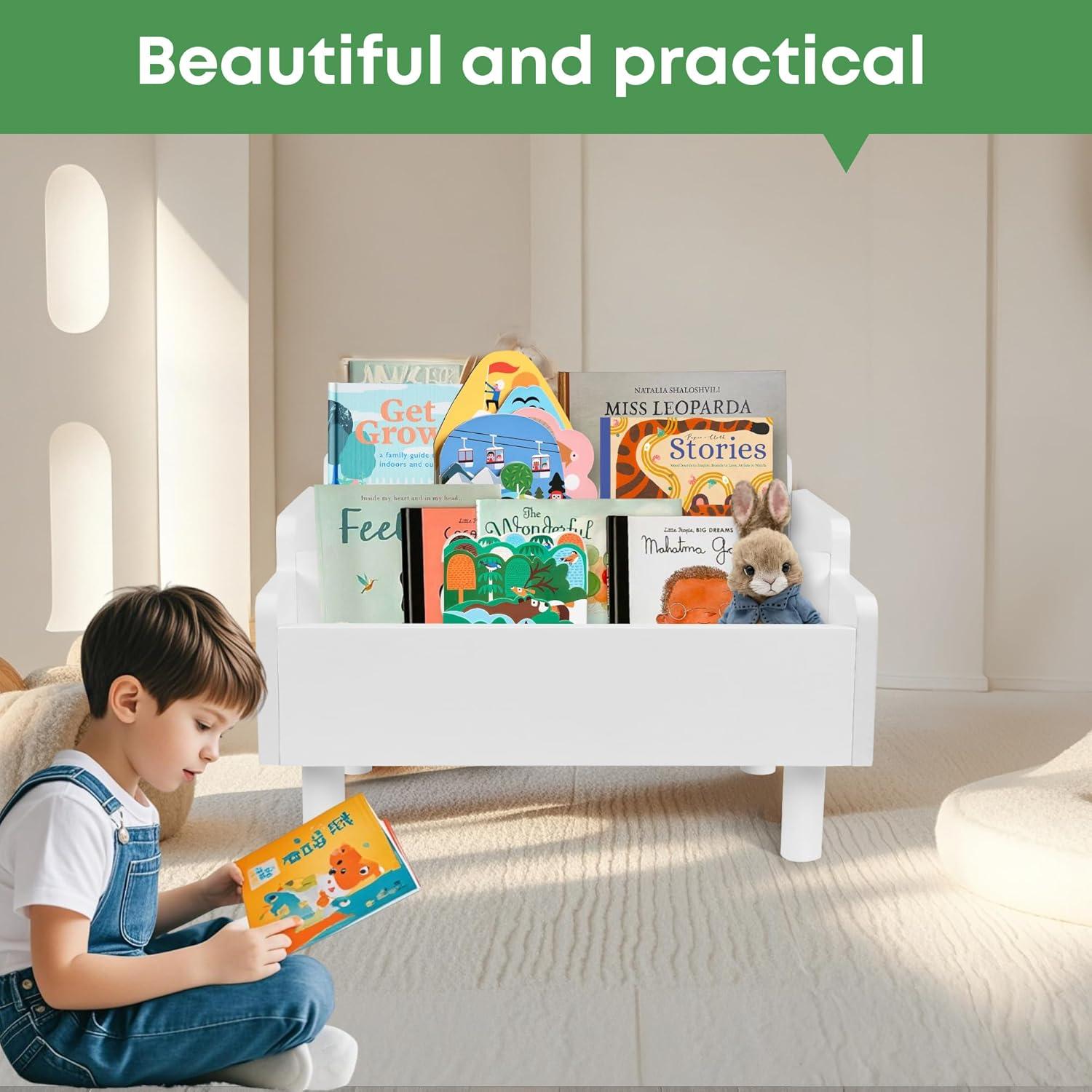 Estantería Montessori PHOENANCEE para Niños Pequeños - Almacenamiento de Libros