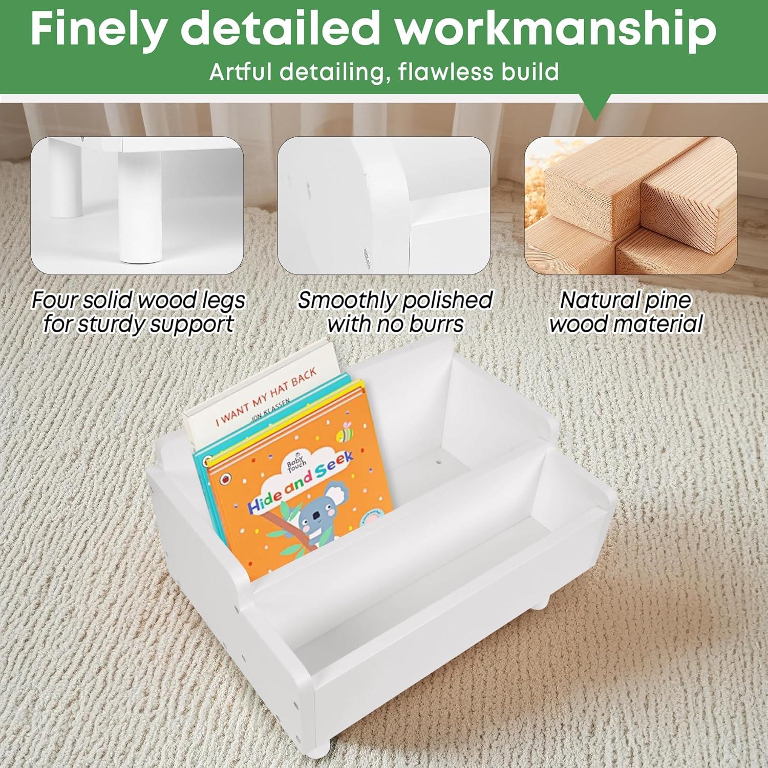 Estantería Montessori PHOENANCEE para Niños Pequeños - Almacenamiento de Libros