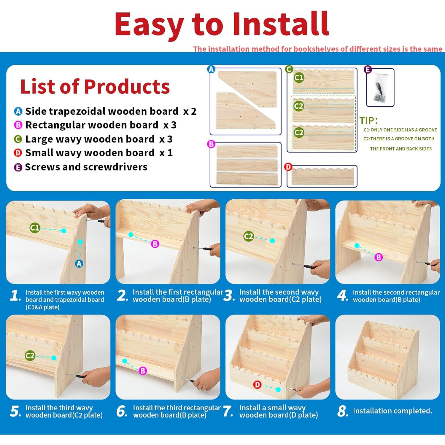 Estantería Infantil OCMML KBS 3 Niveles Madera Grande