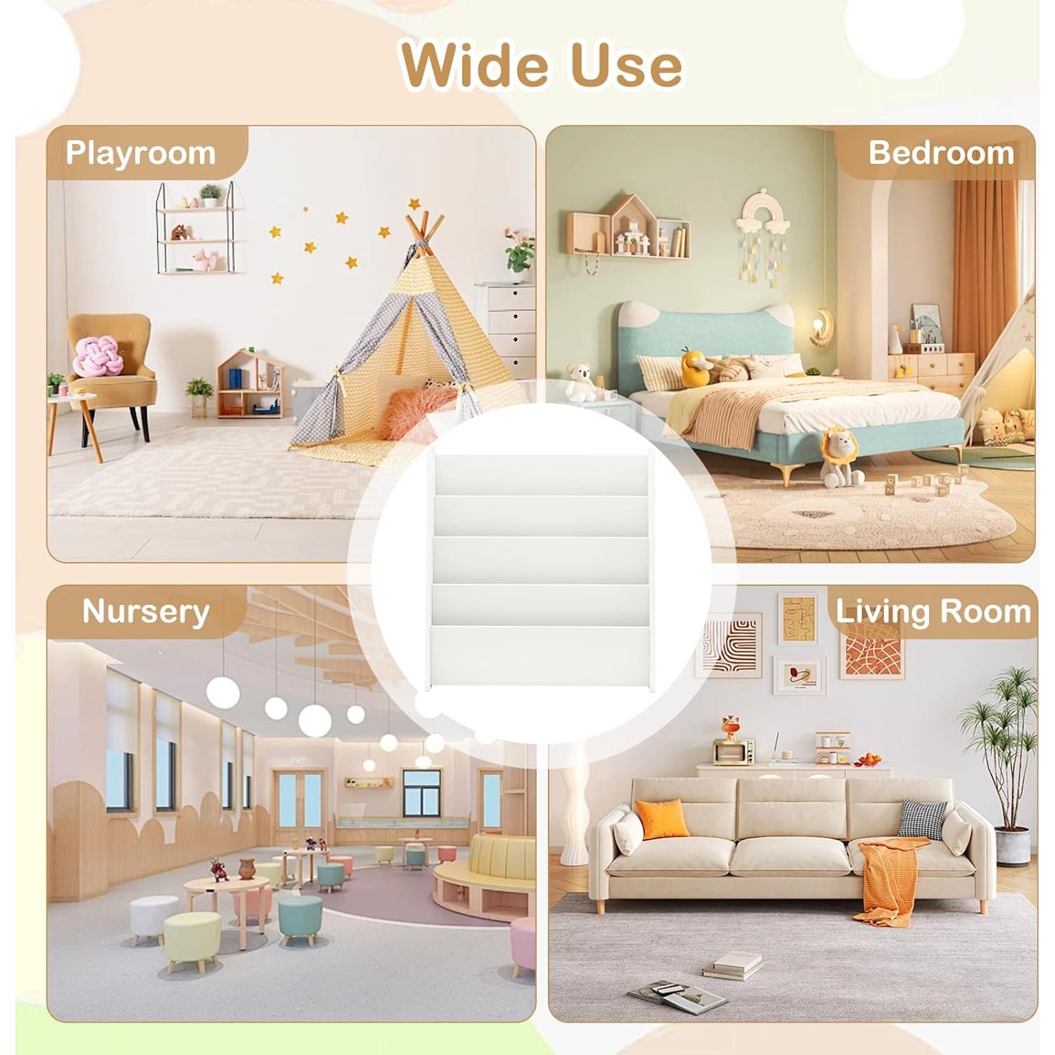 Estantería para Niños KOTEK 4 Niveles Madera Blanco