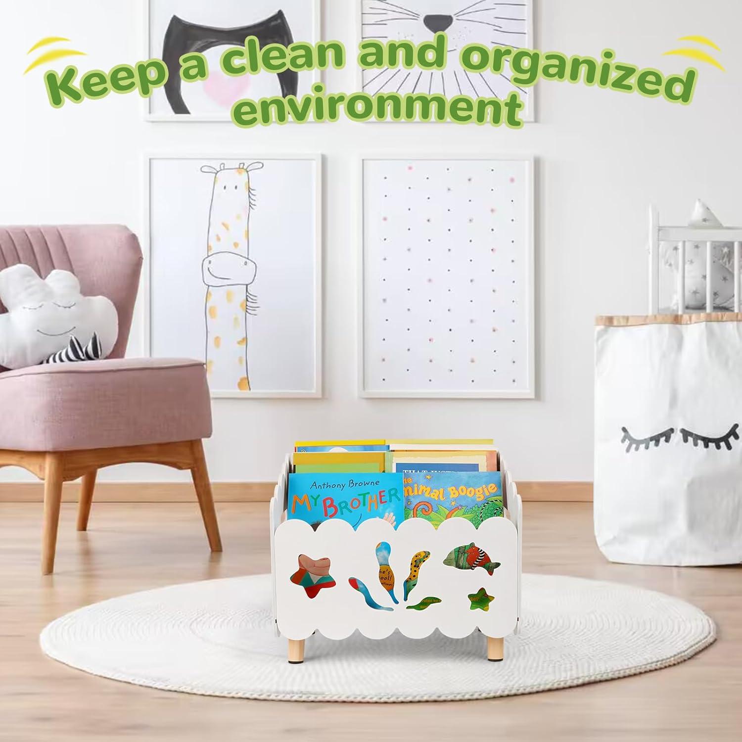 Estantería de Madera Liitrton para Niños con Divisores Ajustables