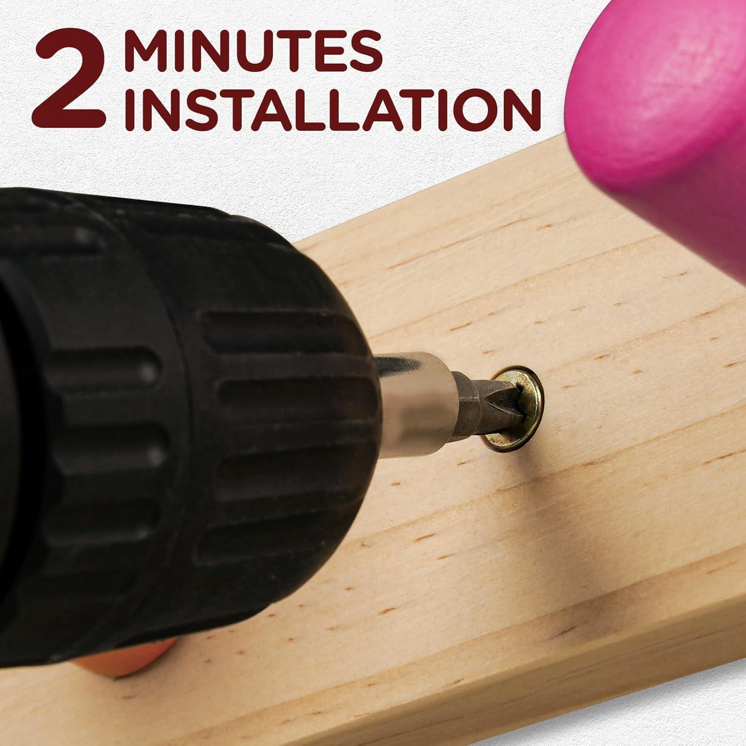 Perchero de Madera Sólida Monlúrd 4 Ganchos Montado en Pared