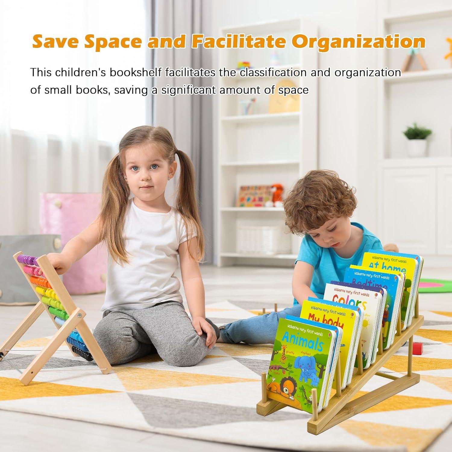 Estantería para Niños AAiphuwew 2 Piezas de Madera 5 Niveles