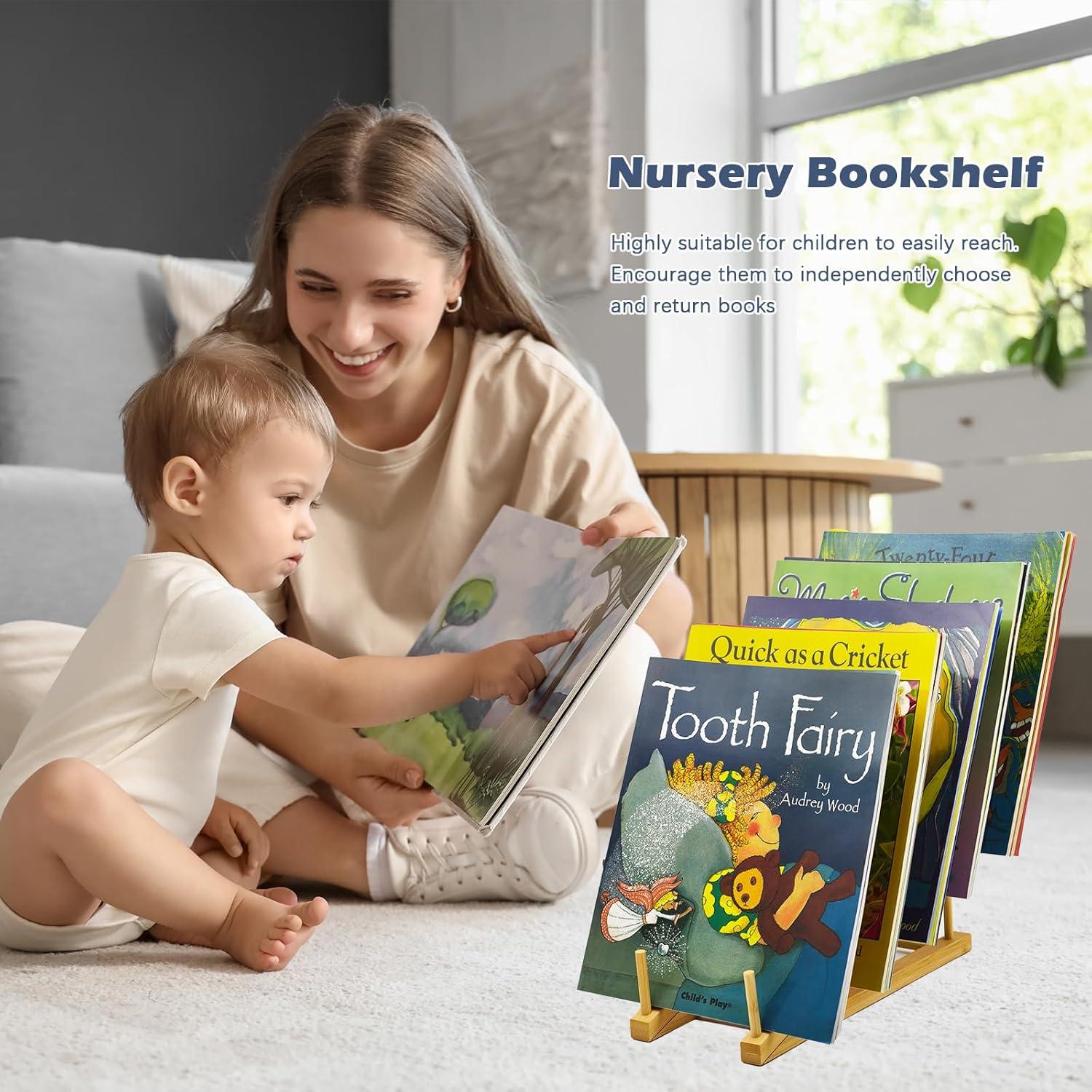 Estantería para Niños AAiphuwew 2 Piezas de Madera 5 Niveles