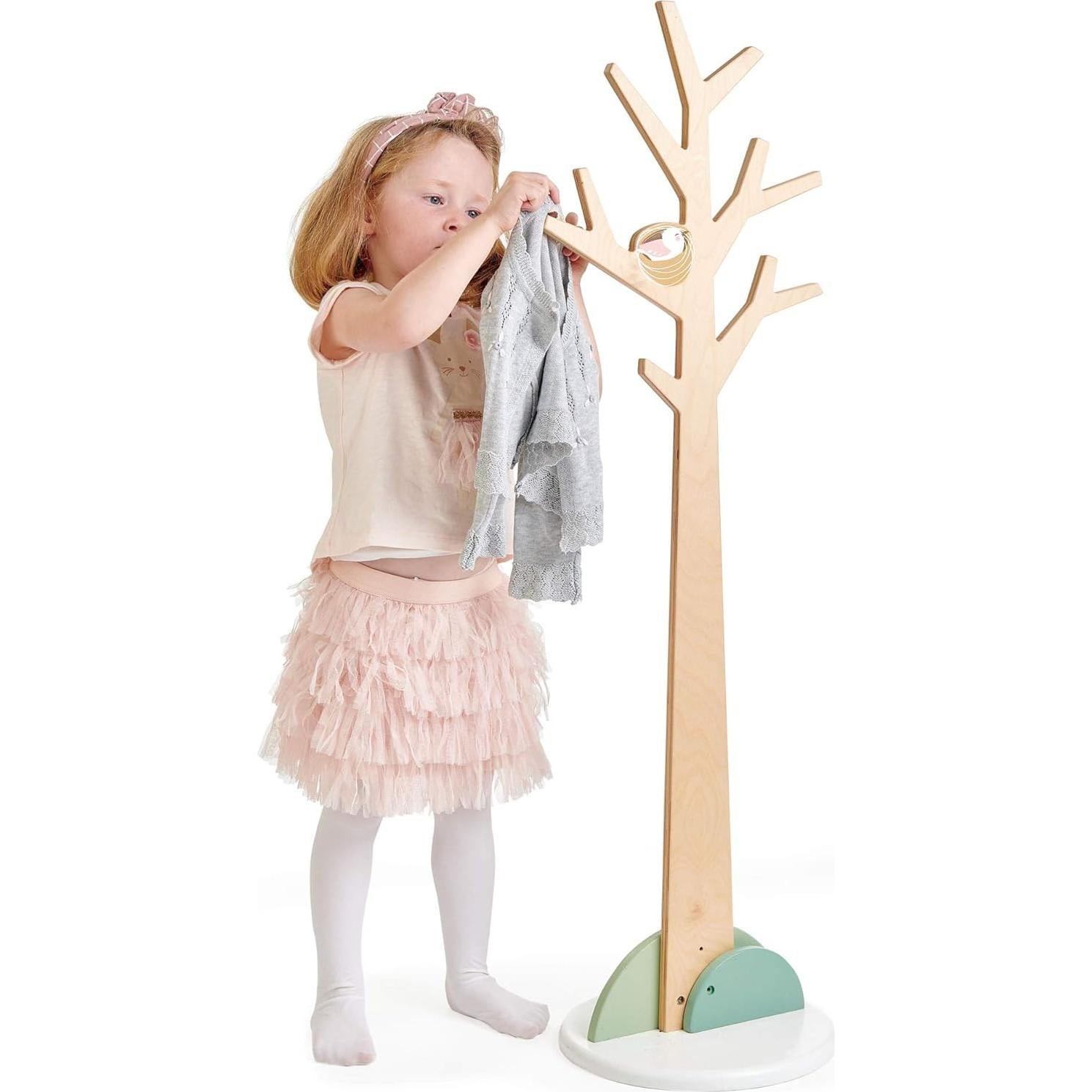 Perchero de Madera Tender Leaf Toys para Niños - Natural