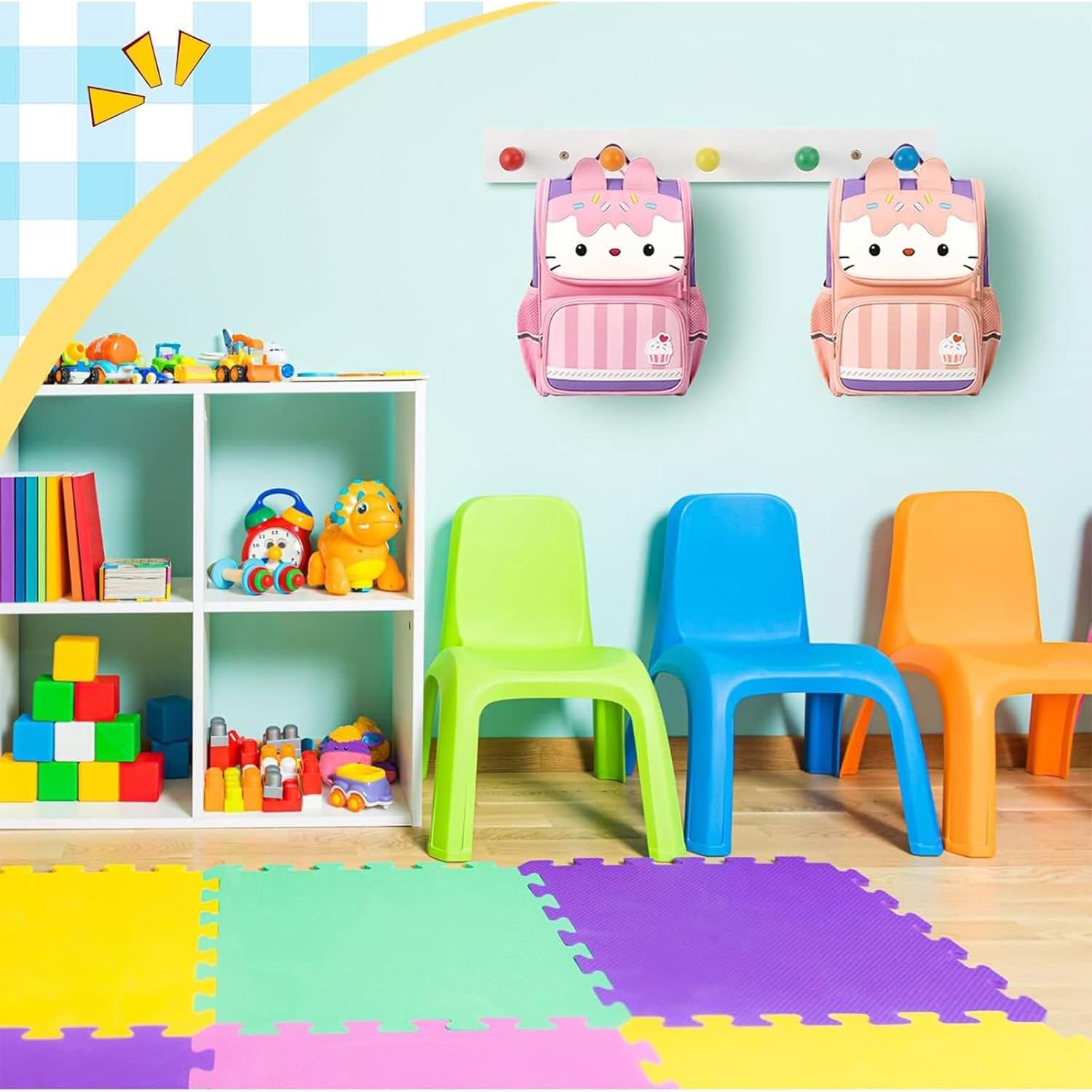 Perchero de Pared Arcoíris Yousoontic 2 Ganchos Madera 42x6.3cm