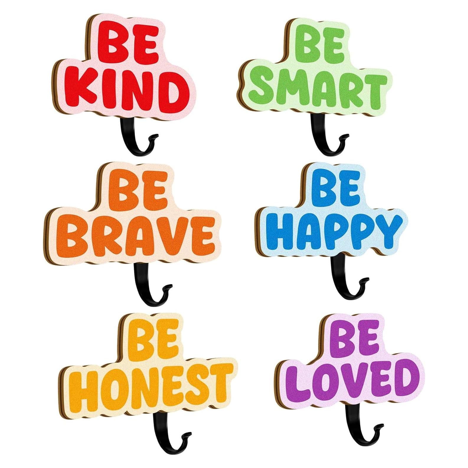 Ganchos de Madera Coloridos para Abrigos Niños MOSITU 6 Pcs