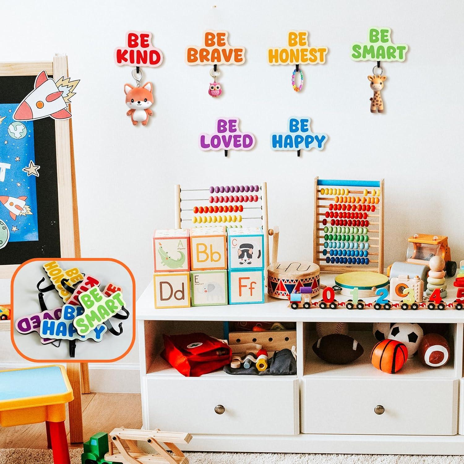 Ganchos de Madera Coloridos para Abrigos Niños MOSITU 6 Pcs