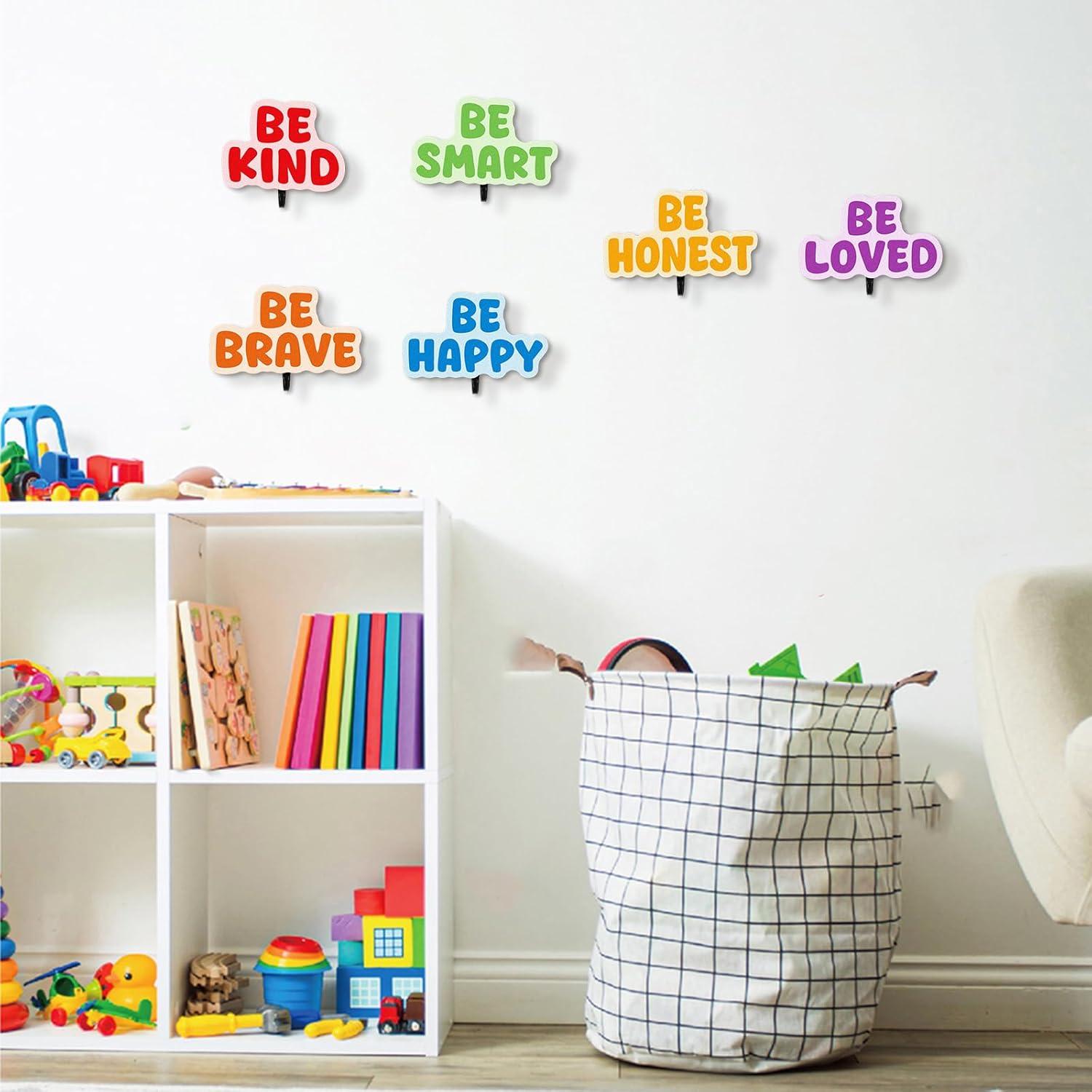 Ganchos de Madera Coloridos para Abrigos Niños MOSITU 6 Pcs