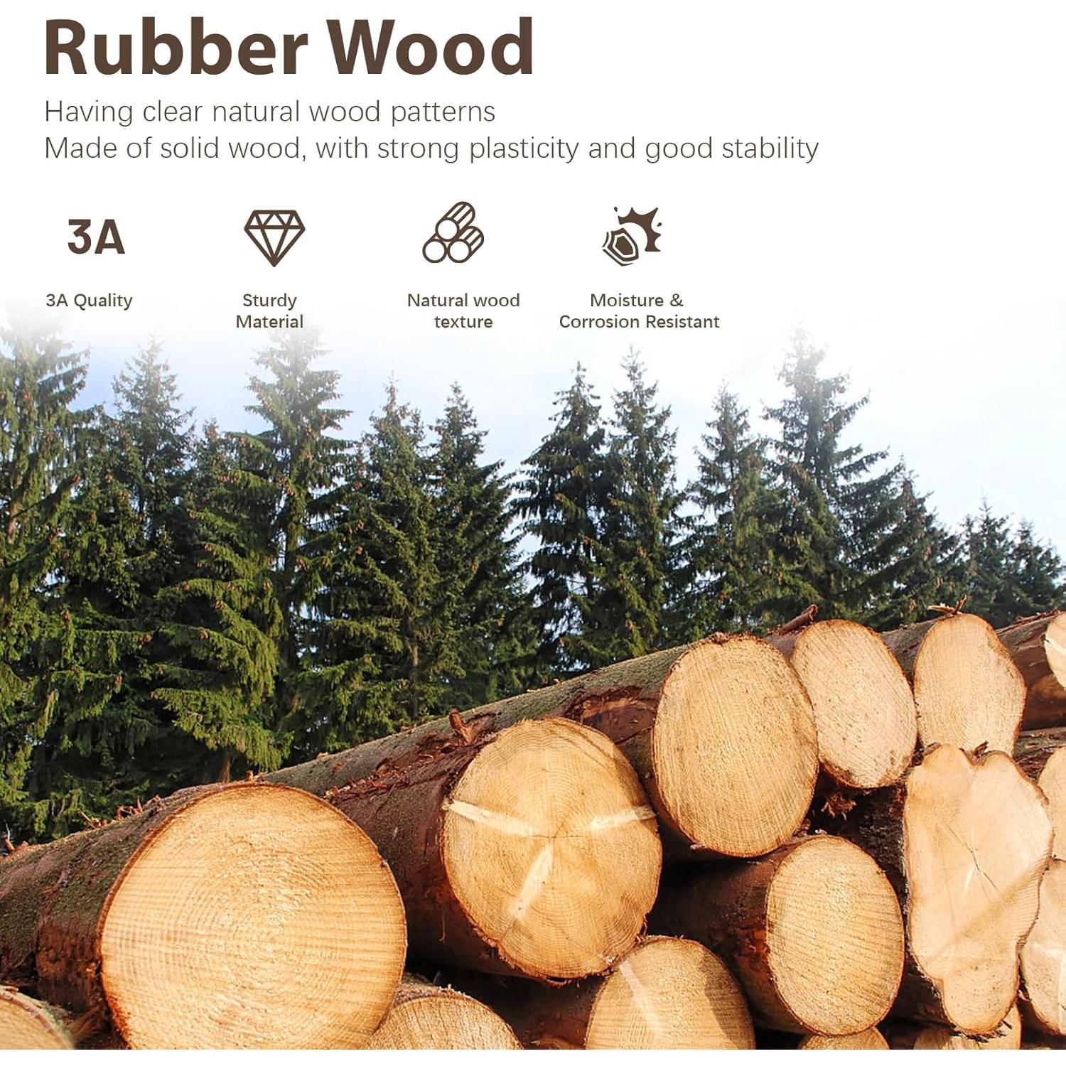 Perchero Independiente Taitiy de Madera Sólida con 5 Ganchos