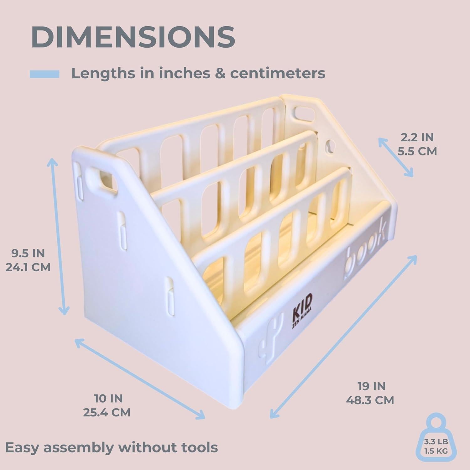 Librero Montessori Kid Zen Mama 3 Niveles Blanco Marfil
