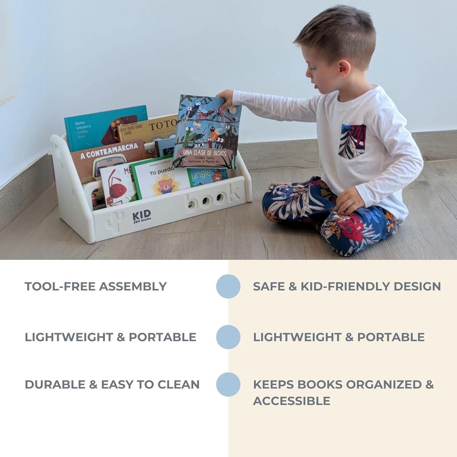 Librero Montessori Kid Zen Mama 3 Niveles Blanco Marfil