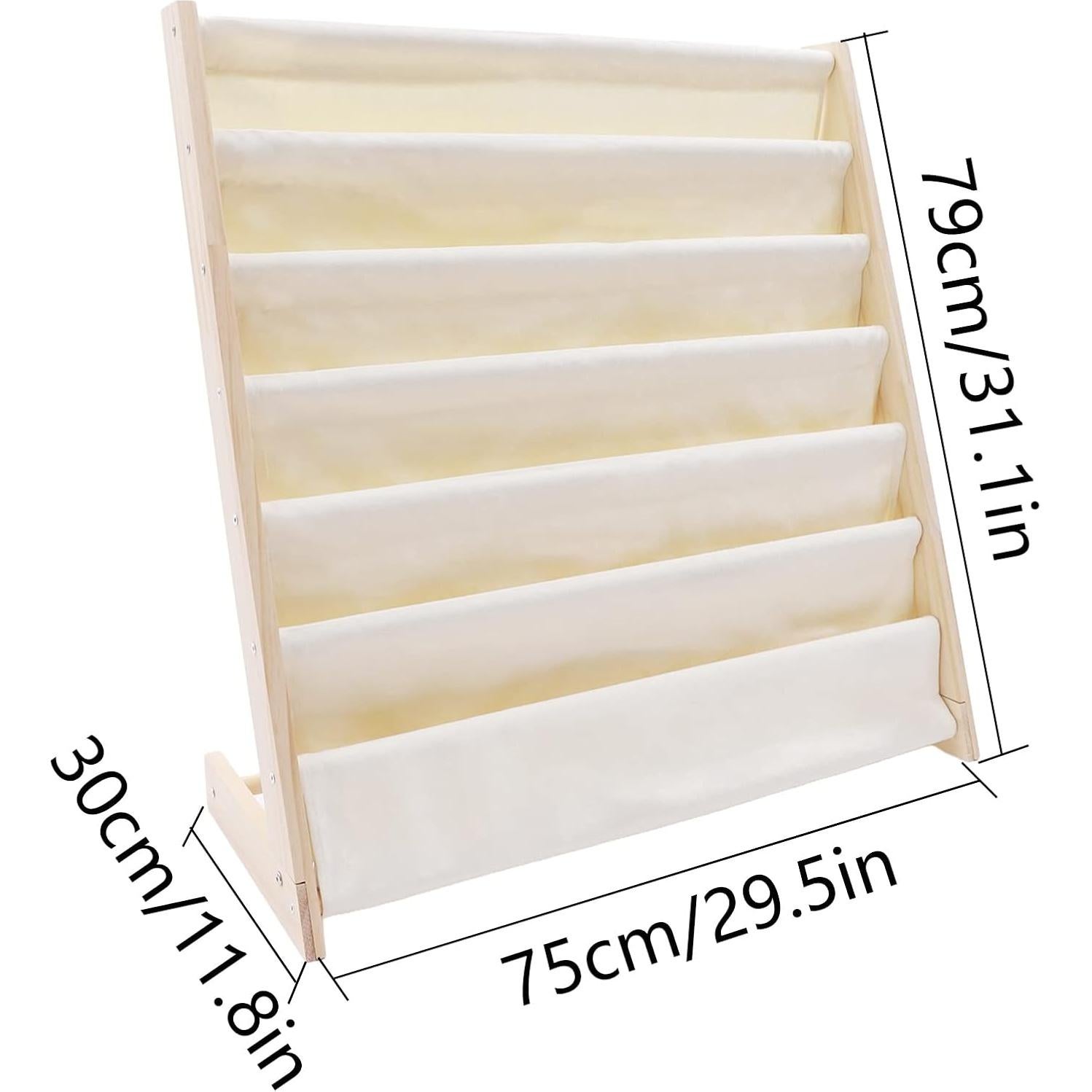 Estantería de Libros Dfmyhked 6 Niveles Madera Pino 79 cm