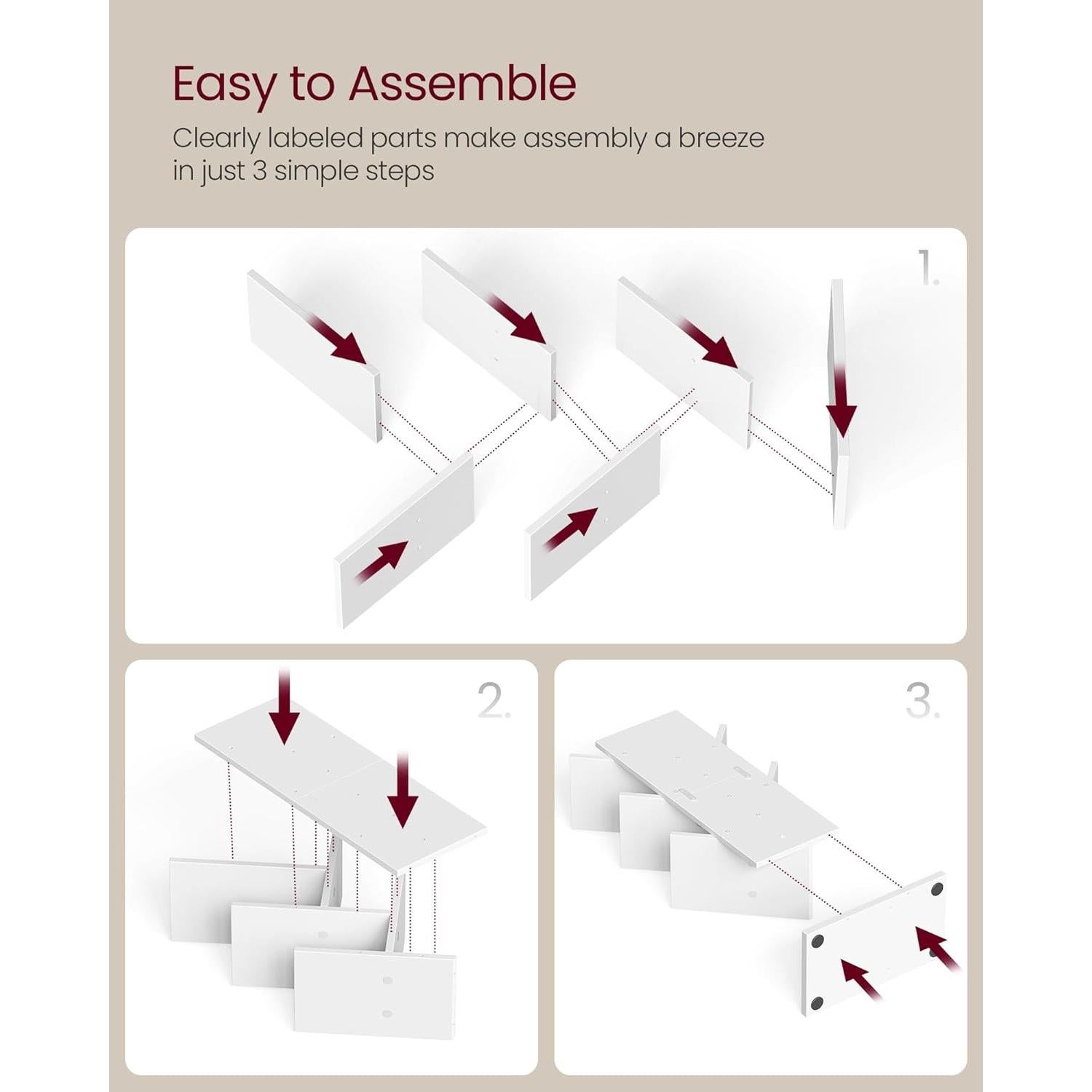 Estante de Esquina VASAGLE 5 Niveles Blanco Nube Ahorra Espacio