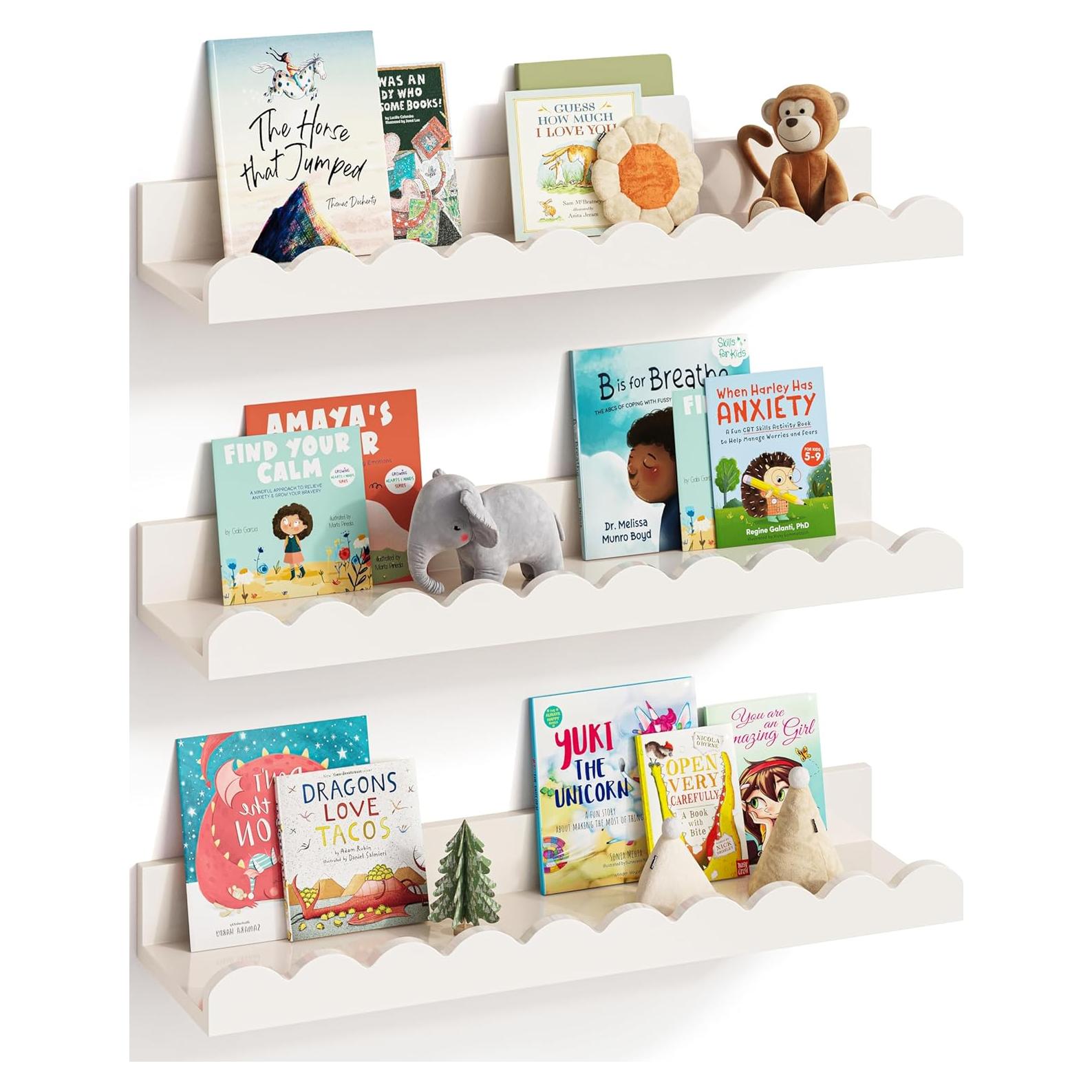 Estanterías de Libros Flotantes G&W Gruwald, Juego de 3, 41.91 cm