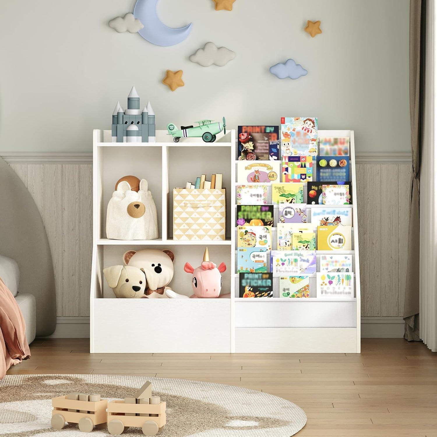 Estantería para Niños MAHANCRIS BKWT7301 Blanca 7 Estantes