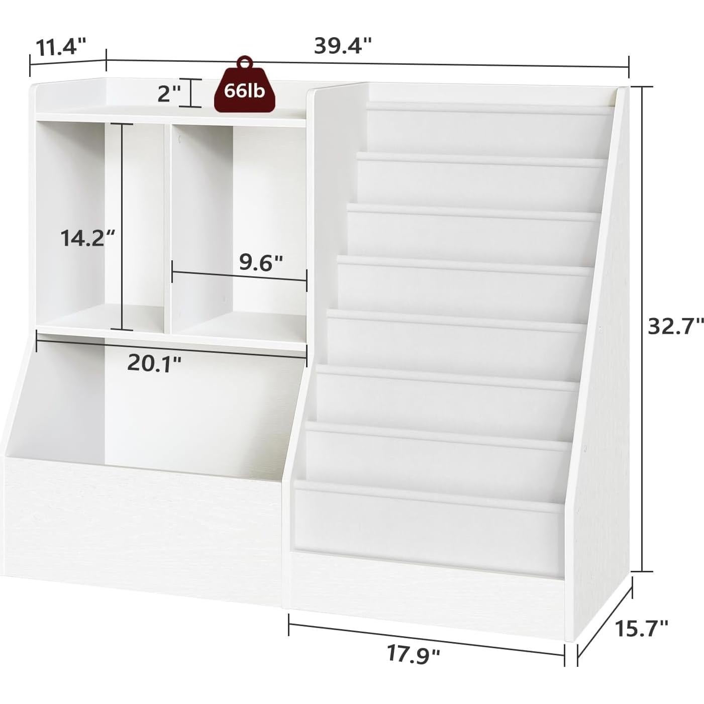 Estantería para Niños MAHANCRIS BKWT7301 Blanca 7 Estantes