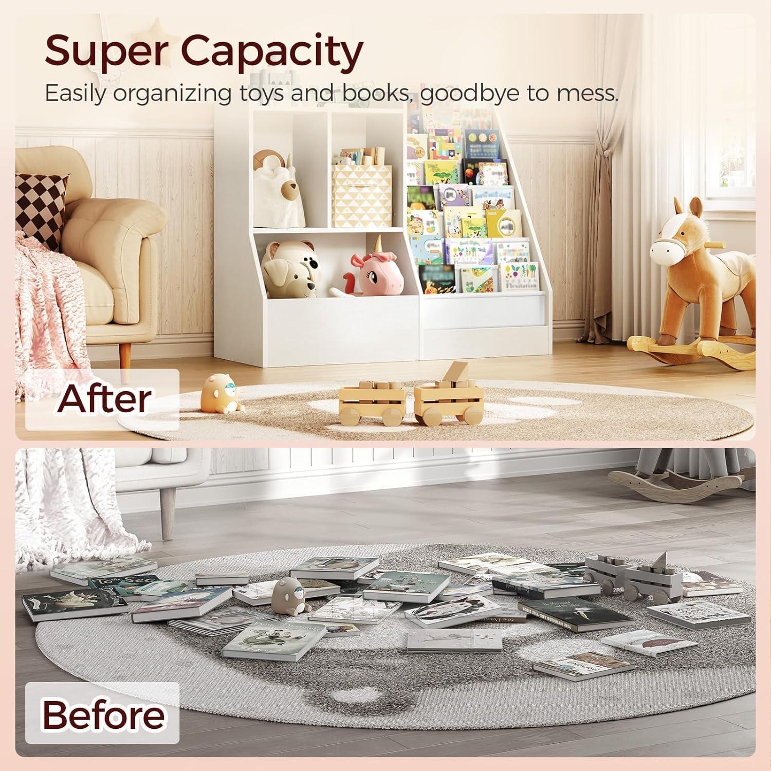 Estantería para Niños MAHANCRIS BKWT7301 Blanca 7 Estantes