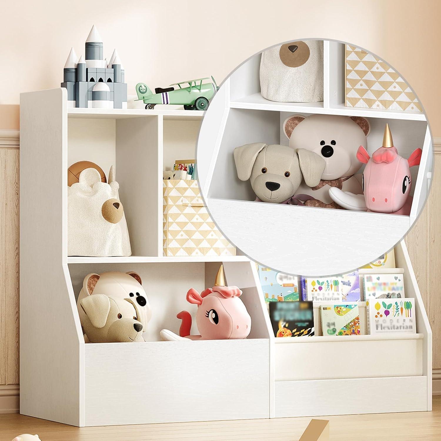 Estantería para Niños MAHANCRIS BKWT7301 Blanca 7 Estantes