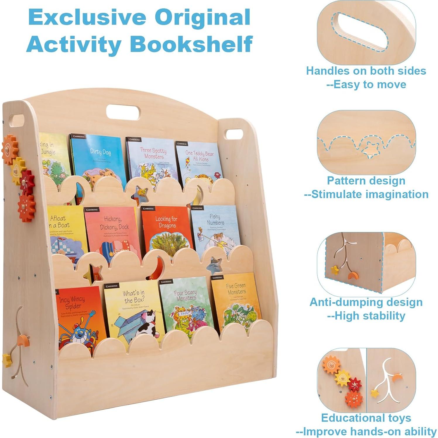 Estantería Infantil Montessori Weihnacht 3 Niveles 75 cm