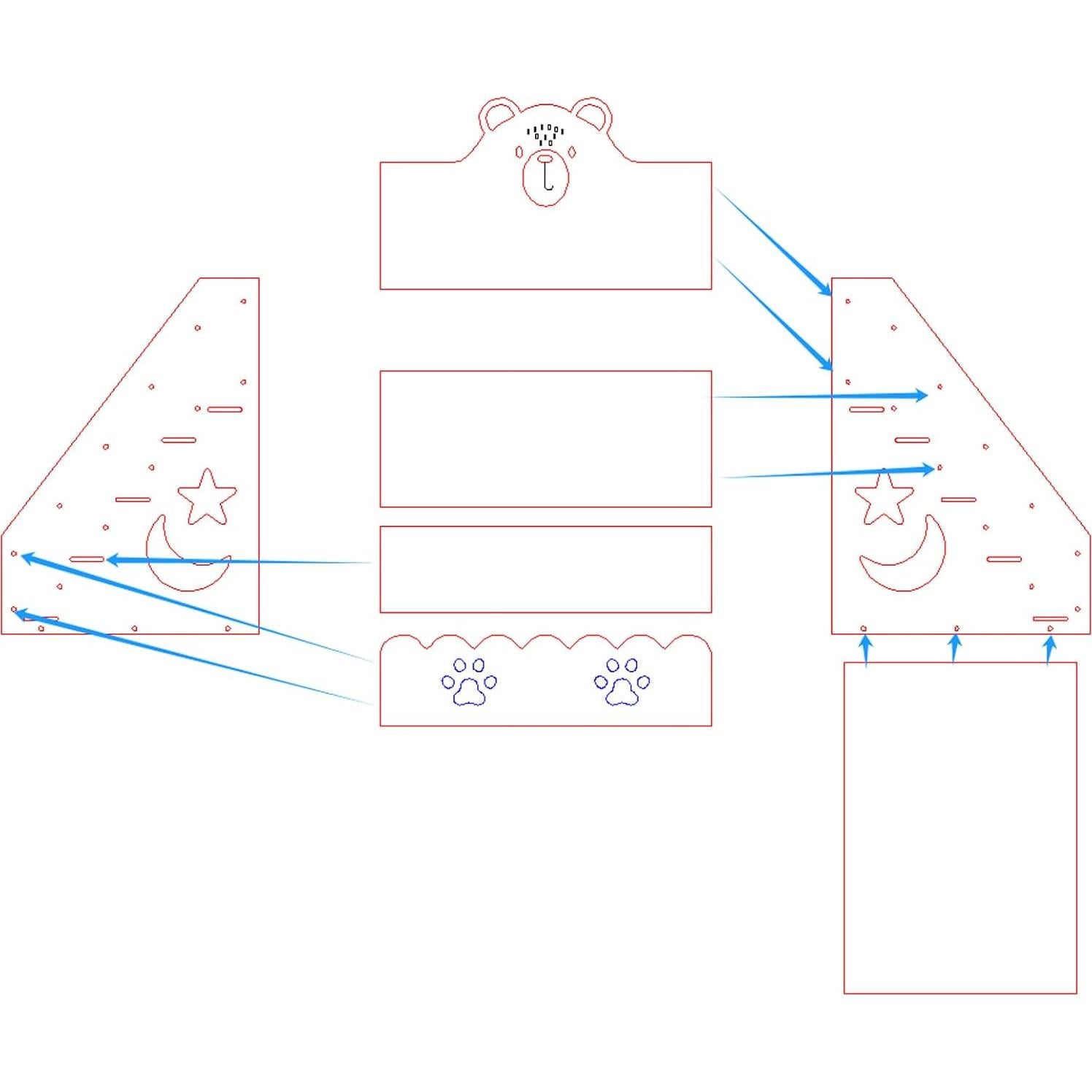 Estantería de Madera Montessori Stranthother 5 Niveles 41.9x30.4cm