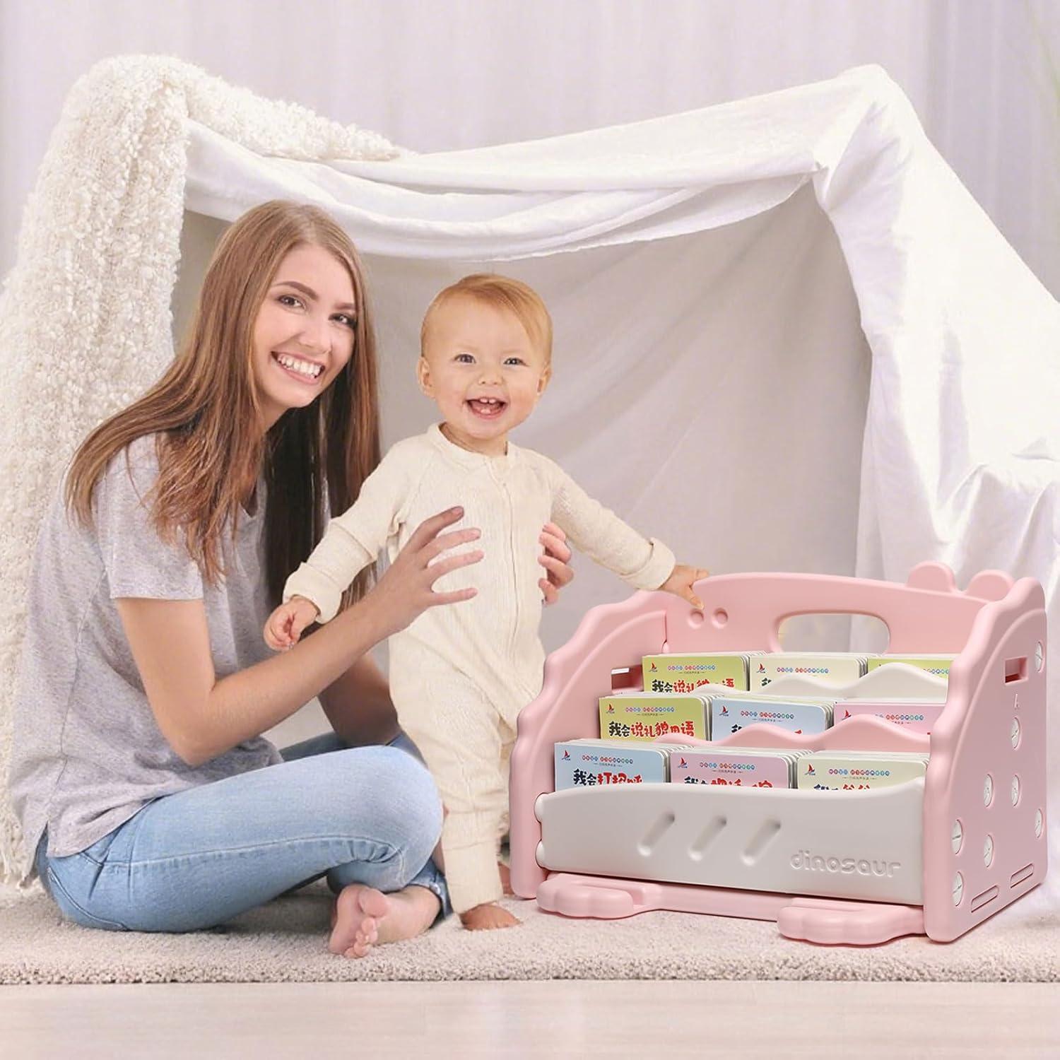 Estantería Montessori XDRELEC Rosa 4 Estantes 30x45x30 cm