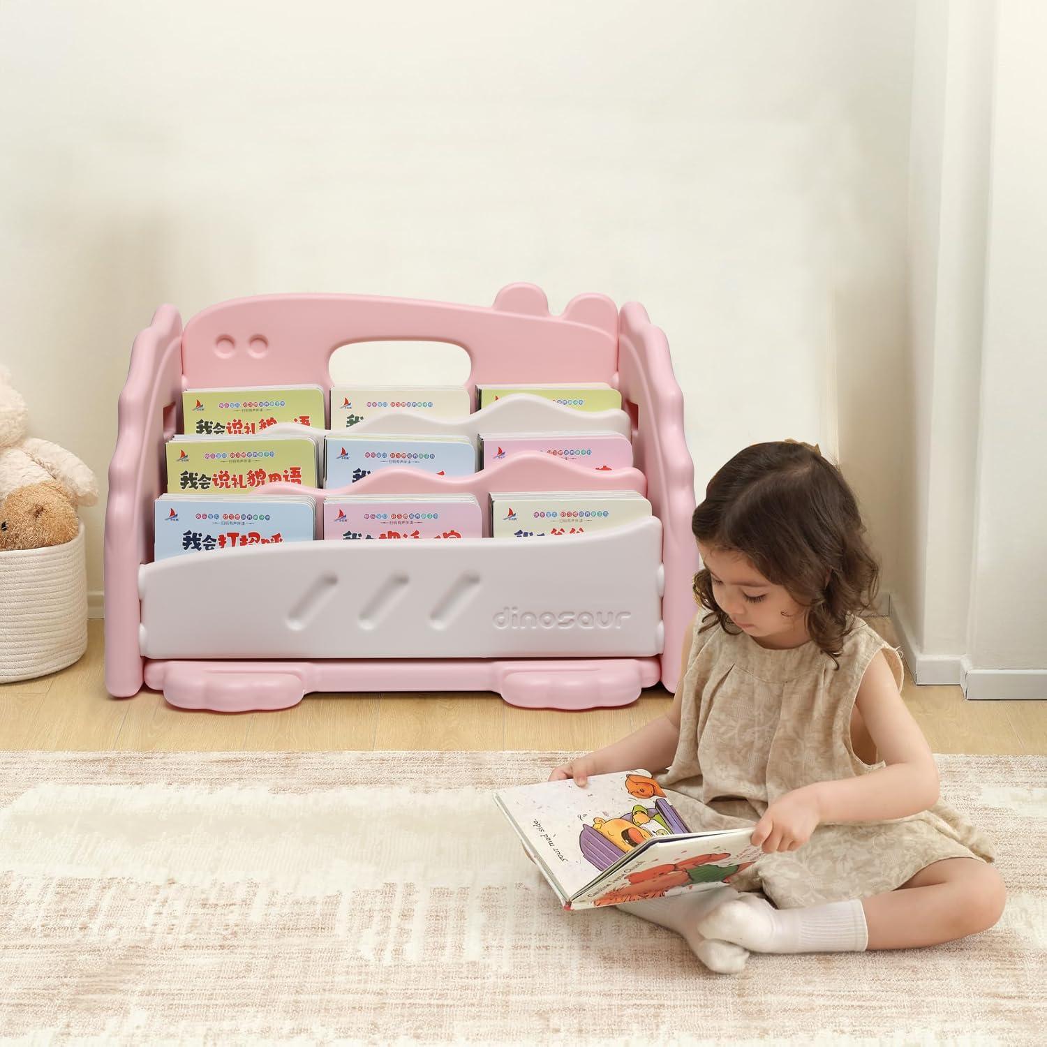 Estantería Montessori XDRELEC Rosa 4 Estantes 30x45x30 cm