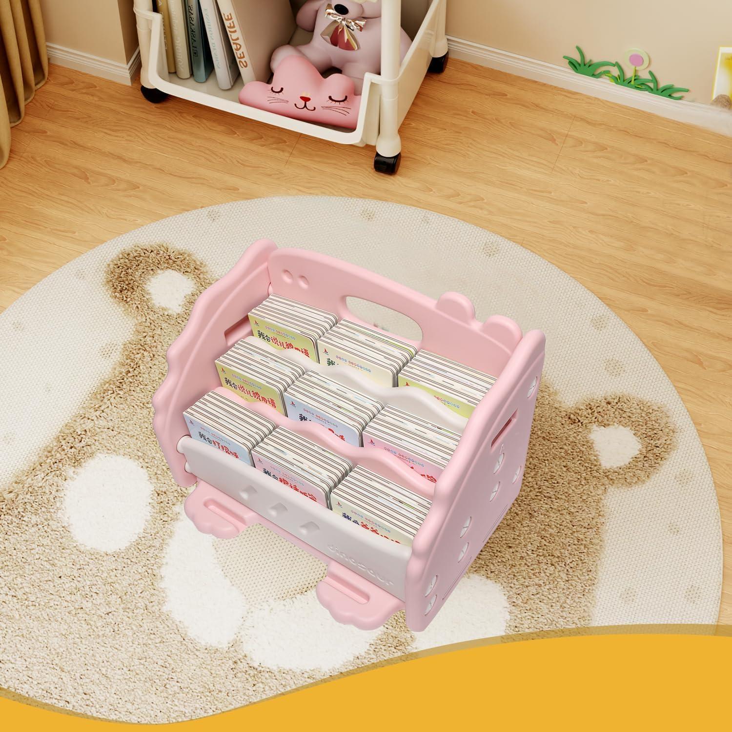 Estantería Montessori XDRELEC Rosa 4 Estantes 30x45x30 cm